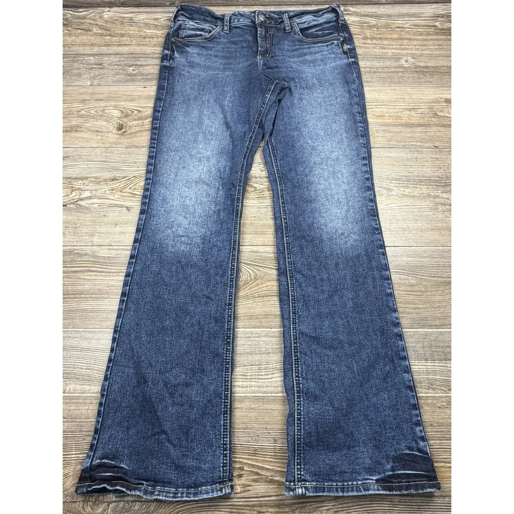 Silver Suki Slim Boot Jeans Women's 34x32 Medium Wash Denim‎ Medium Wash Stretch